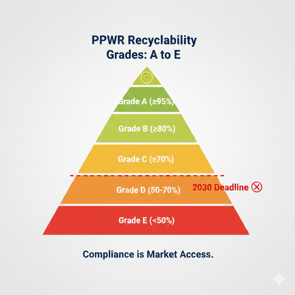 PPWR Recyclability Grades Explained: A-to-E Packaging Compliance, Deadlines & Business Action Plan