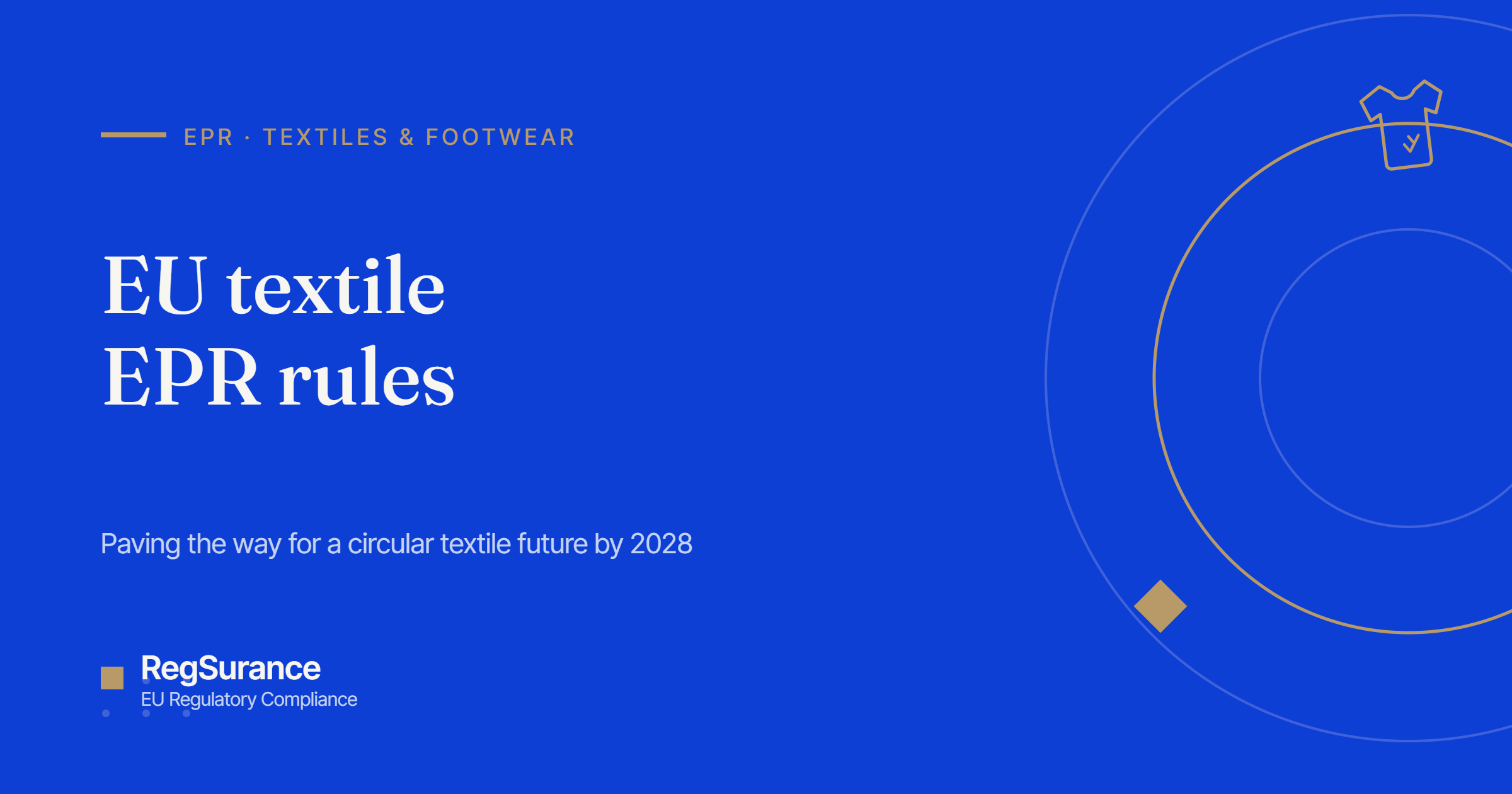 EU textile EPR rules — RegSurance guide to mandatory EPR for textiles and footwear and the circular textile future by 2028.