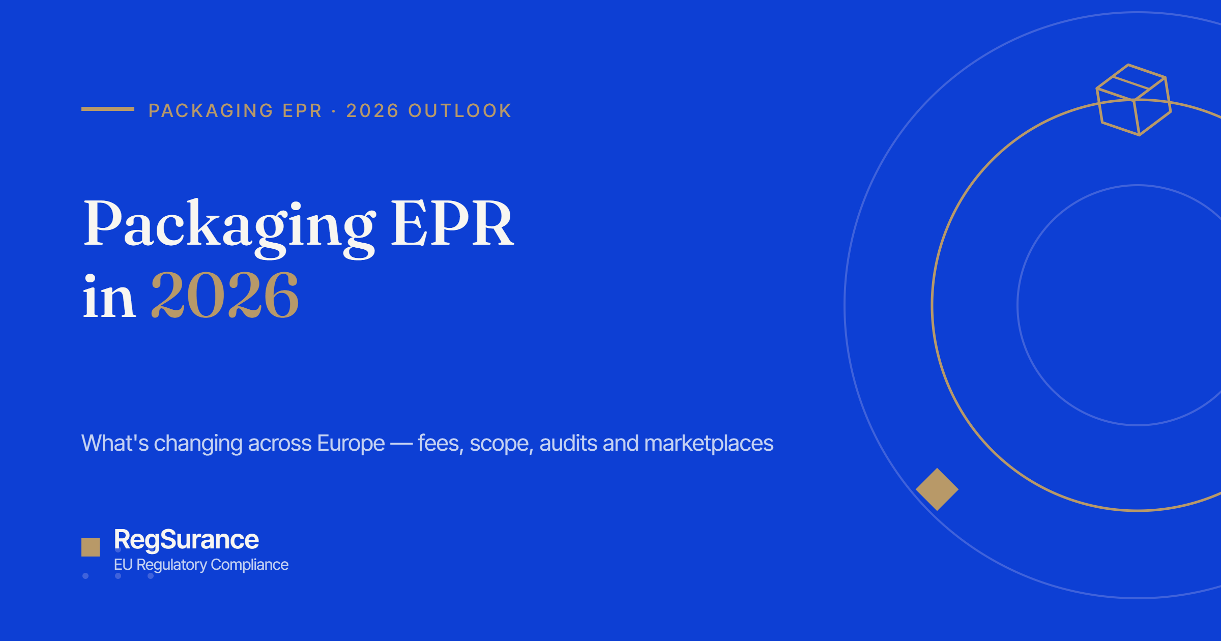 Packaging EPR in 2026 — RegSurance guide to what's changing across Europe in fees, scope, audits and marketplaces.