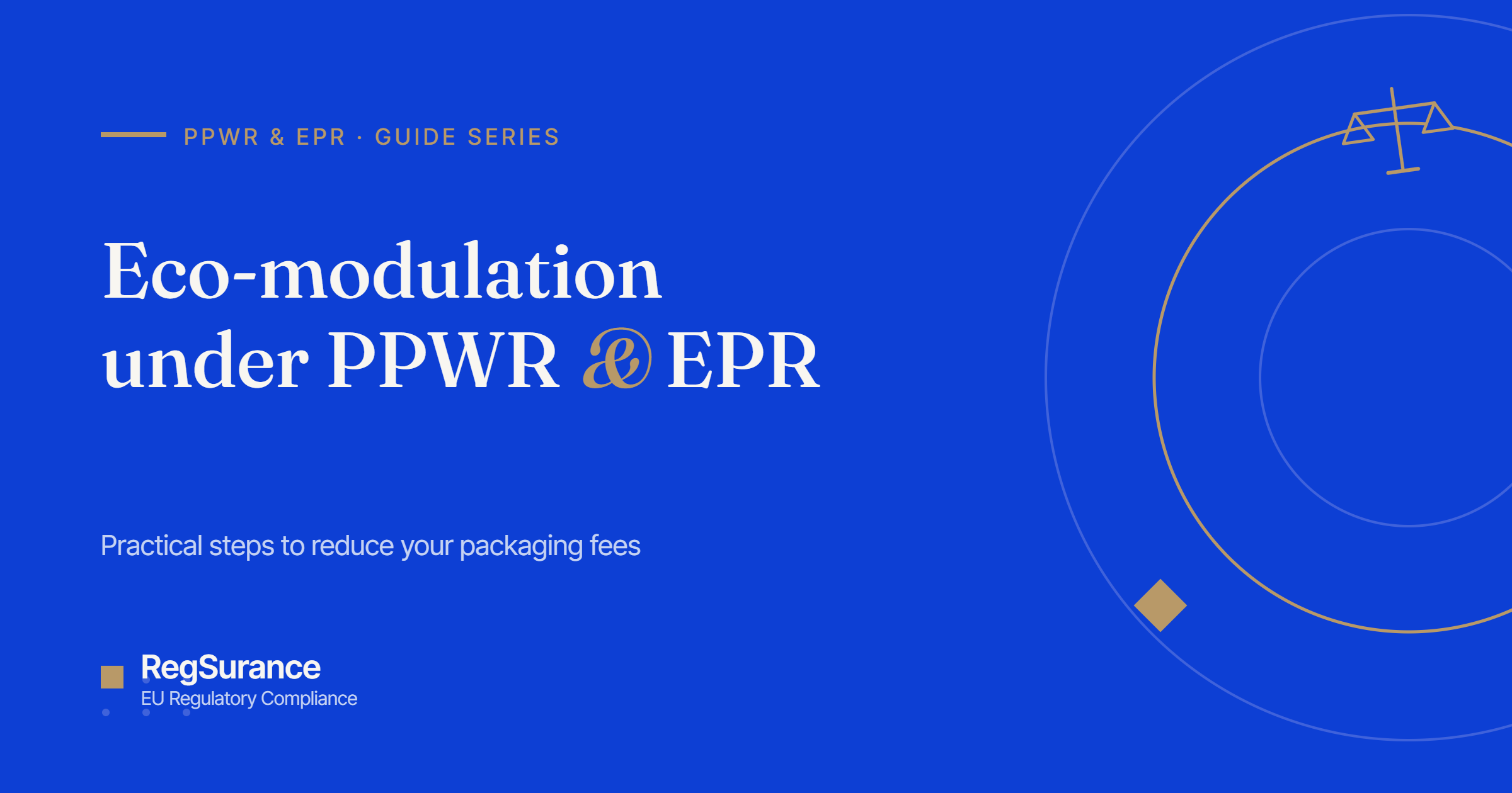Eco-modulation under PPWR and EPR — RegSurance guide to reducing packaging fees.