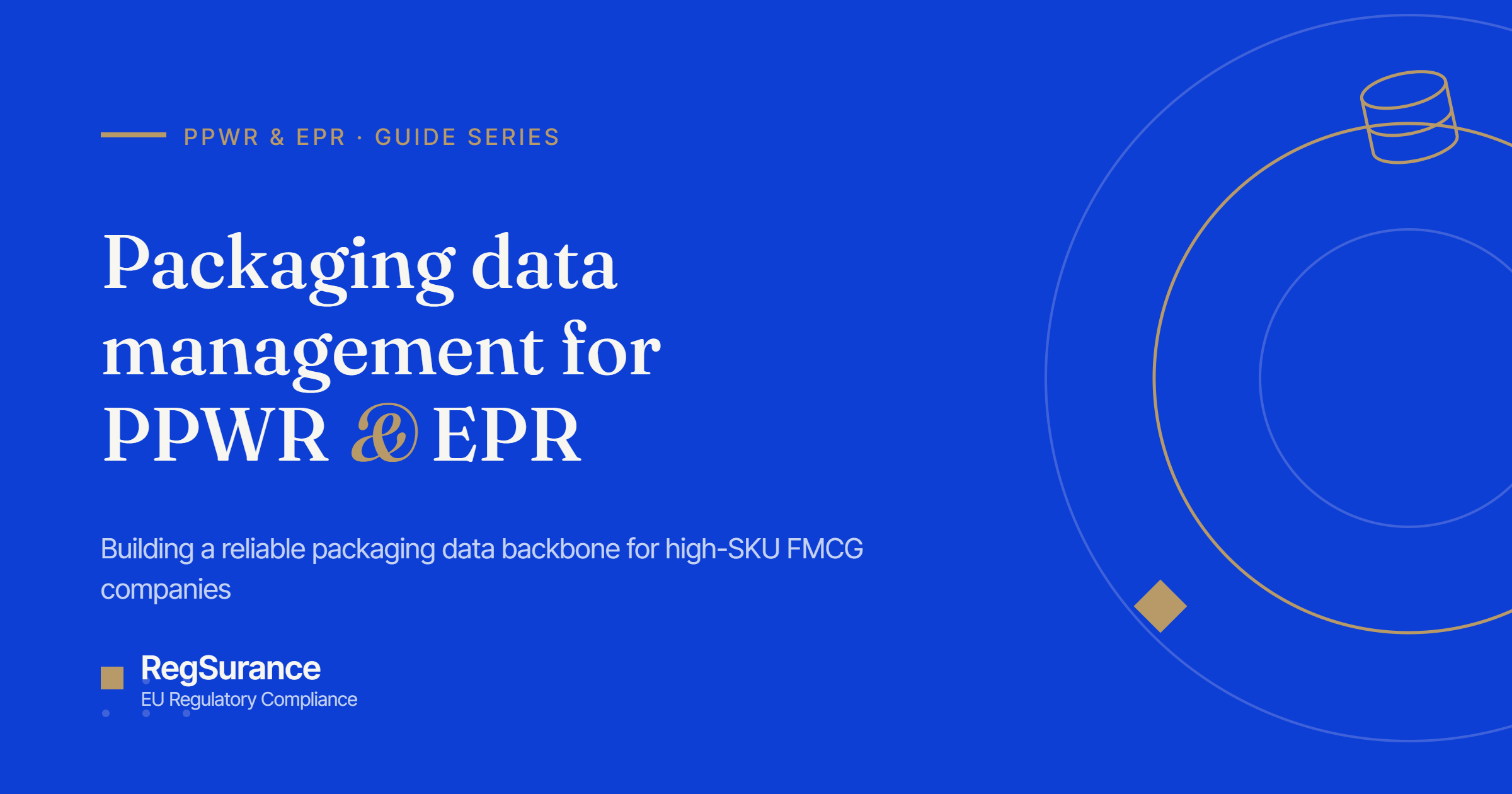 Packaging data management for PPWR and EPR — RegSurance guide for high-SKU FMCG companies.