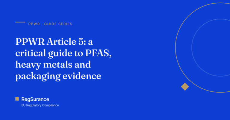 PPWR Article 5: Critical Guide to PFAS, Heavy Metals and Packaging Evidence